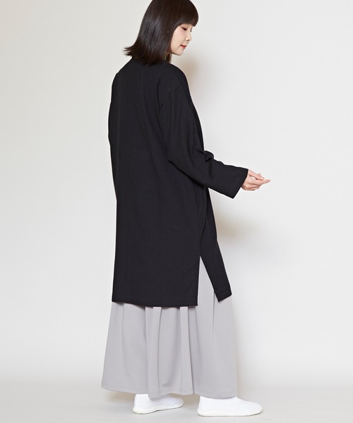 カヤ(カヤ)の「【カヤ】書生バンドカラーロングシャツ(シャツ/ブラウス・メンズ・キナリ/ブルー/スミクロ・FREE)」の7枚目の写真