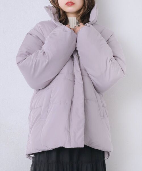 RETRO GIRL（レトロガール）の「ドロスト袖2way中綿BZ（その他アウター・レディース・ブラック/ブラウン/ナチュラル/ライトピンク・FREE）」の4枚目の写真