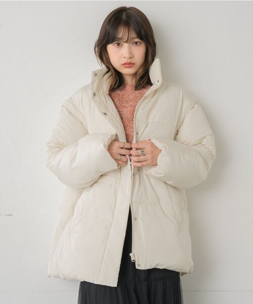RETRO GIRL（レトロガール）の「ドロスト袖2way中綿BZ（その他アウター・レディース・ブラック/ブラウン/ナチュラル/ライトピンク・FREE）」の6枚目の写真