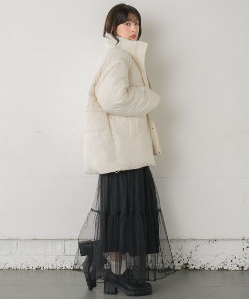 RETRO GIRL（レトロガール）の「ドロスト袖2way中綿BZ（その他アウター・レディース・ブラック/ブラウン/ナチュラル/ライトピンク・FREE）」の11枚目の写真