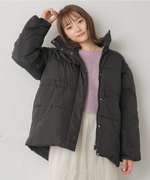 RETRO GIRL（レトロガール）の「ドロスト袖2way中綿BZ（その他アウター・レディース・ブラック/ブラウン/ナチュラル/ライトピンク・FREE）」の14枚目の写真