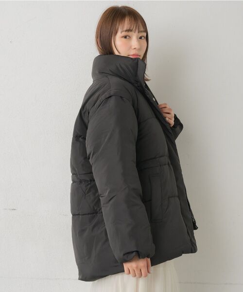 RETRO GIRL（レトロガール）の「ドロスト袖2way中綿BZ（その他アウター・レディース・ブラック/ブラウン/ナチュラル/ライトピンク・FREE）」の16枚目の写真