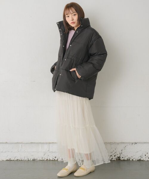 RETRO GIRL（レトロガール）の「ドロスト袖2way中綿BZ（その他アウター・レディース・ブラック/ブラウン/ナチュラル/ライトピンク・FREE）」の18枚目の写真