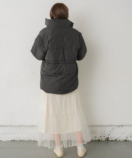 RETRO GIRL（レトロガール）の「ドロスト袖2way中綿BZ（その他アウター・レディース・ブラック/ブラウン/ナチュラル/ライトピンク・FREE）」の20枚目の写真