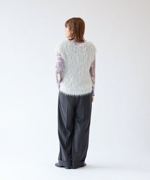 Ray BEAMS(レイビームス)の「RBS / センター ボックス タックパンツ(その他パンツ・レディース・グレー/ネイビー・0/1)」の5枚目の写真