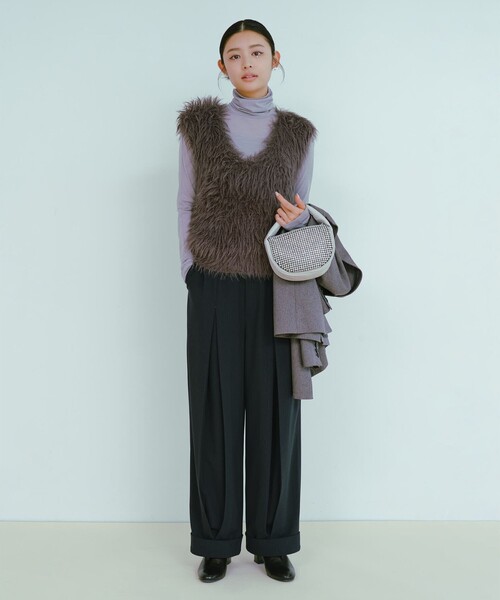 Ray BEAMS(レイビームス)の「RBS / センター ボックス タックパンツ(その他パンツ・レディース・グレー/ネイビー・0/1)」の18枚目の写真