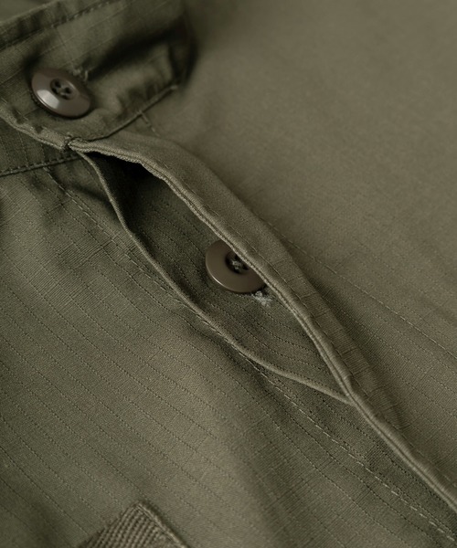 make a ray!（メイク ア レイ！）の「【0】M-51タイプ TCツイル リップストップ 2WAY ミリタリージャケット/ ベスト/袖脱着可能（ミリタリージャケット・レディース・オリーブ・M/L/XL）」の7枚目の写真