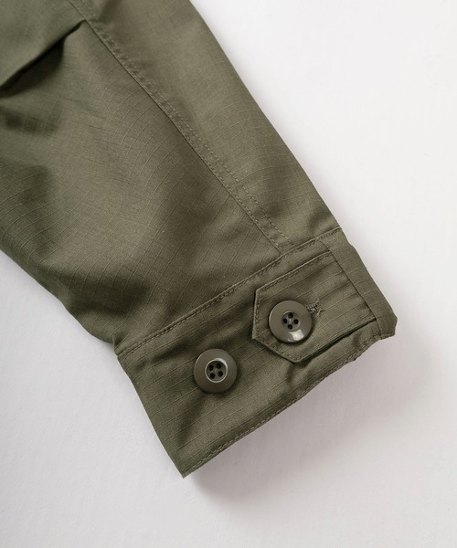 make a ray!（メイク ア レイ！）の「【0】M-51タイプ TCツイル リップストップ 2WAY ミリタリージャケット/ ベスト/袖脱着可能（ミリタリージャケット・レディース・オリーブ・M/L/XL）」の12枚目の写真