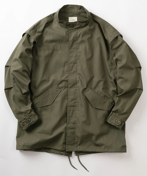 make a ray!（メイク ア レイ！）の「【0】M-51タイプ TCツイル リップストップ 2WAY ミリタリージャケット/ ベスト/袖脱着可能（ミリタリージャケット・レディース・オリーブ・M/L/XL）」の17枚目の写真