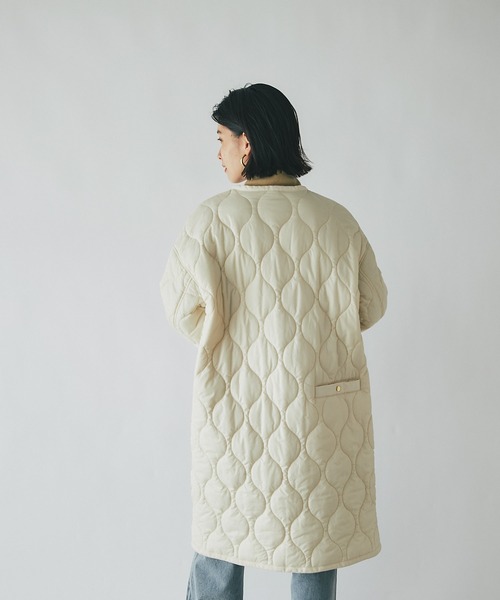 RIVE DROITE（リヴドロワ）の「キルティングコート（ダウンジャケット/コート・レディース・カーキ/オフホワイト/ブラック・FREE）」の11枚目の写真