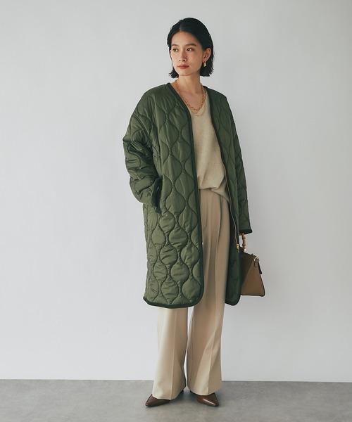 RIVE DROITE（リヴドロワ）の「キルティングコート（ダウンジャケット/コート・レディース・カーキ/オフホワイト/ブラック・FREE）」の22枚目の写真