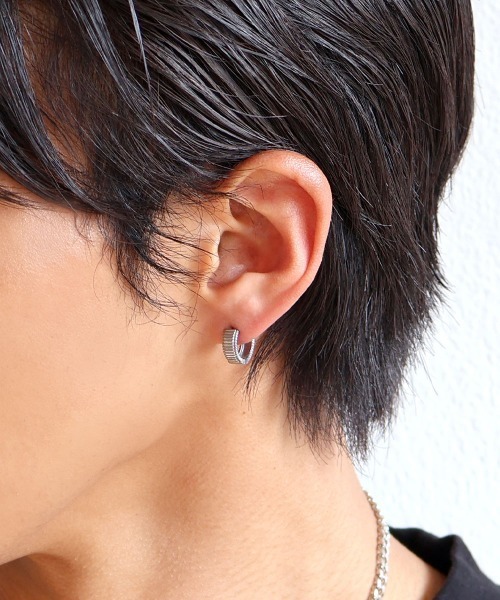 セール】メンズライク フープピアス / サージカルステンレス316L (金属