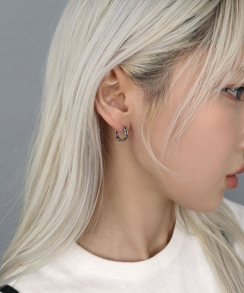 さくら [新品未使用]DIESEL フープピアス サクラサクフープピアス｜シルバー925｜和柄｜桜 ｜さくら