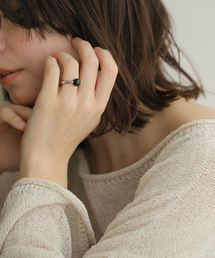 【third reasons/サードリーズンズ】オニキスビーズリング