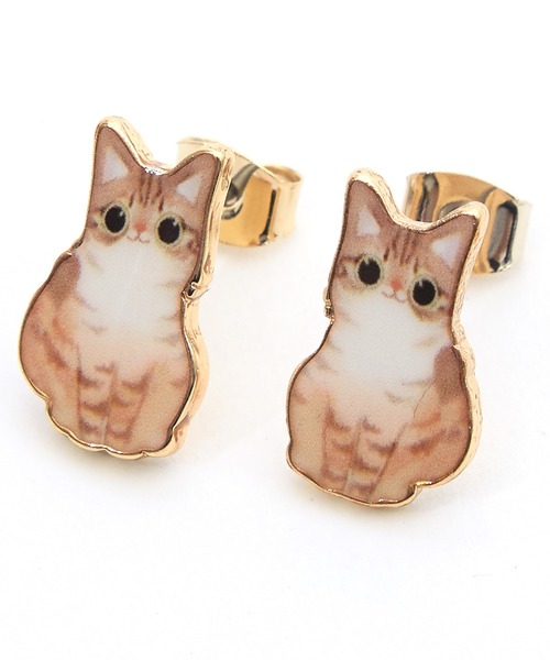 ⭐️ねこさん専用⭐️e m片耳ピアス★お値下げ★ an meets zakka 猫ピアス(ピアス(両耳用))|ankoROCK