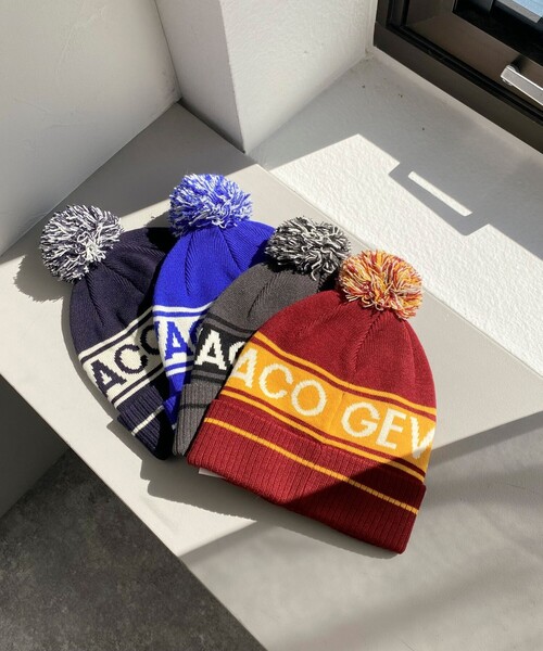 GEVACO（ゲバコ）の「【GEVACO/ゲバコ】ロゴニットキャップ（ニットキャップ/ビーニー・レディース・ブルー/チャコールグレー/レッド/ネイビー・FREE）」の4枚目の写真
