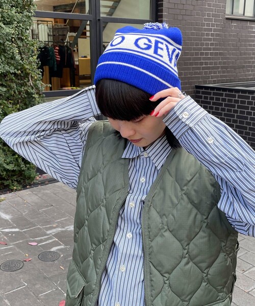 GEVACO（ゲバコ）の「【GEVACO/ゲバコ】ロゴニットキャップ（ニットキャップ/ビーニー・レディース・ブルー/チャコールグレー/レッド/ネイビー・FREE）」の5枚目の写真
