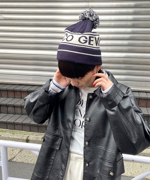 GEVACO（ゲバコ）の「【GEVACO/ゲバコ】ロゴニットキャップ（ニットキャップ/ビーニー・レディース・ブルー/チャコールグレー/レッド/ネイビー・FREE）」の11枚目の写真
