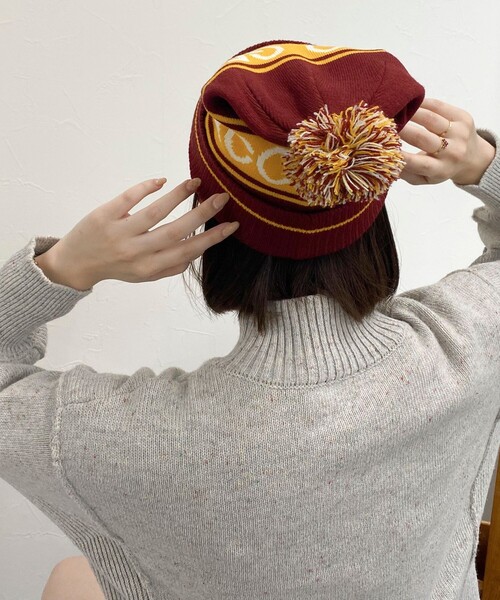 GEVACO（ゲバコ）の「【GEVACO/ゲバコ】ロゴニットキャップ（ニットキャップ/ビーニー・レディース・ブルー/チャコールグレー/レッド/ネイビー・FREE）」の6枚目の写真