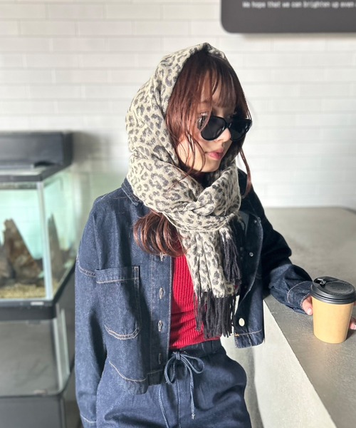 セール】マルチWAY ヒョウ柄ストール（マフラー）｜Kotoe（コトエ）の