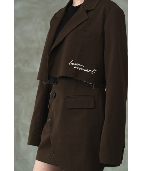 LEANN MOMENT（リーンモーメント）の「Wrap cut skirt（スカート・レディース・ブラック/ブラウン・SMALL/MEDIUM）」の3枚目の写真