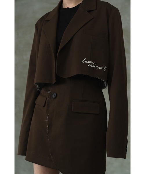 LEANN MOMENT（リーンモーメント）の「Wrap cut skirt（スカート・レディース・ブラック/ブラウン・SMALL/MEDIUM）」の4枚目の写真