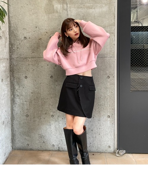 LEANN MOMENT（リーンモーメント）の「Wrap cut skirt（スカート・レディース・ブラック/ブラウン・SMALL/MEDIUM）」の18枚目の写真