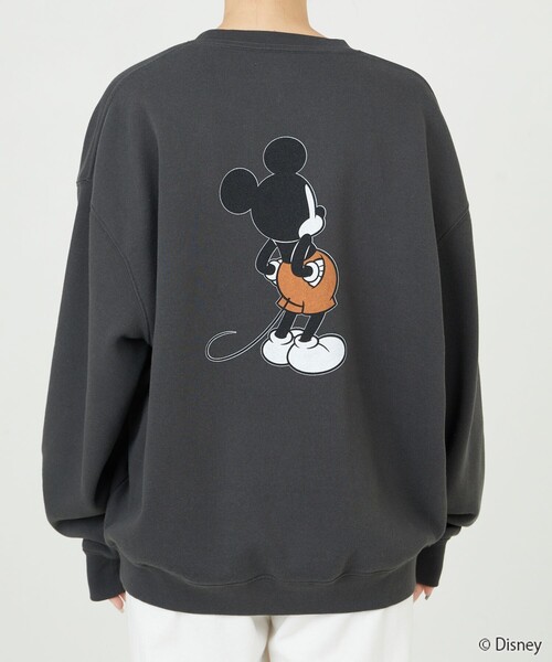 FREAK'S STORE（フリークスストア）の「限定展開　Disney/ディズニー　別注/Mickey/前後プリントvintage加工スウェット（スウェット・レディース・ナチュラル/ブラック/ラベンダー/ベージュ/ピンク・ﾌﾘ-）」の14枚目の写真