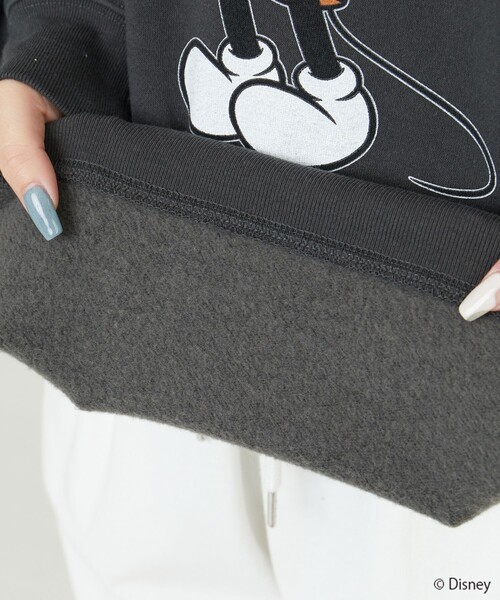 FREAK'S STORE（フリークスストア）の「限定展開　Disney/ディズニー　別注/Mickey/前後プリントvintage加工スウェット（スウェット・レディース・ナチュラル/ブラック/ラベンダー/ベージュ/ピンク・ﾌﾘ-）」の22枚目の写真
