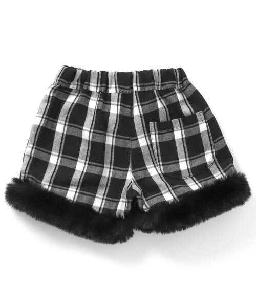apres les cours（アプレレクール）の「ファー付きショートパンツ（その他パンツ・キッズ・ベージュ/チェック・140/90/120/110/130/100）」の8枚目の写真