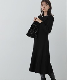 PROPORTION BODY DRESSING | フラワービジューニットワンピース / 1214140102(ワンピース)