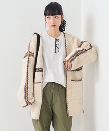 FREAK'S STORE（フリークスストア）の「カラフル かぎ針囲い ニットガウン（カーディガン/ボレロ・レディース）」