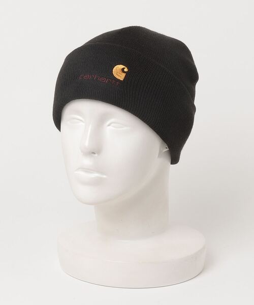 Carhartt(カーハート)の「Carhartt WIP/カーハートダブリューアイピー ビーニー ダブル AMERICANSCRIPTBEANIE I025386(ニットキャップ/ビーニー・メンズ・ナチュラル/ブラウン/ブラック/ダークグレー・FREE)」の9枚目の写真