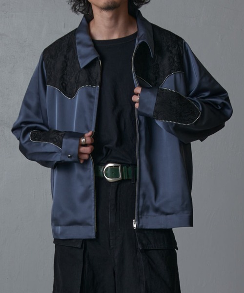 Lui's（ルイス）の「ジャガード切替ウエスタンブルゾン（ブルゾン