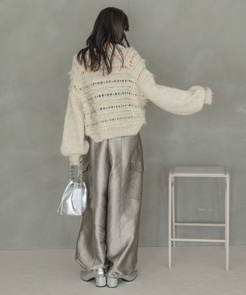 JEANASIS（ジーナシス）の「メタルジャガードカーゴパンツ/995361（カーゴパンツ・レディース・シルバー/カーキ/ブラック・FREE）」の15枚目の写真