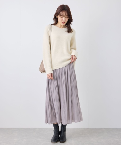 ROPE' PICNIC（ロペピクニック）の「【新色追加】着丈が選べるエアリープリーツスカート（スカート・レディース・グレー/ネイビー/ブルー/イエロー系その他/イエロー/ライトグレー/パープル系その他/ピンク系その他/ブラック系その他2/ダークブラウン/ラベンダー・38/T38）」の13枚目の写真