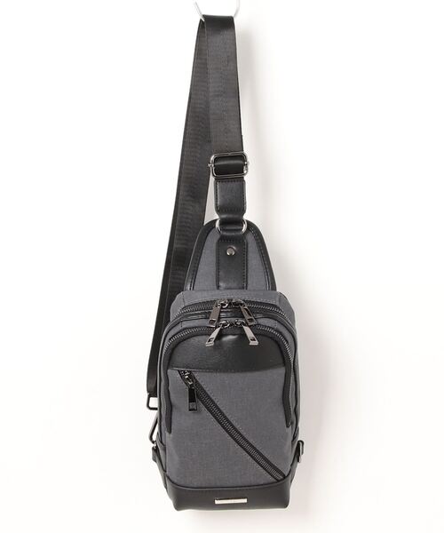 TAKA-Q（タカキュー）の「【両掛け仕様】タカキュー 斜めZIP ボディバッグ（ボディバッグ/ウエストポーチ・メンズ・グレー/ブラック・FREE）」の20枚目の写真