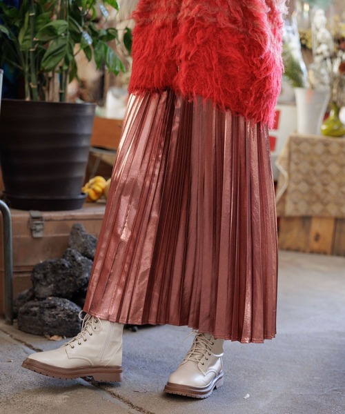 niko and...（ニコアンド）の「CAVAメタリックプリーツスカート（スカート・レディース・グレー/ピンク/ダークブルー/アイボリー・FREE）」の10枚目の写真