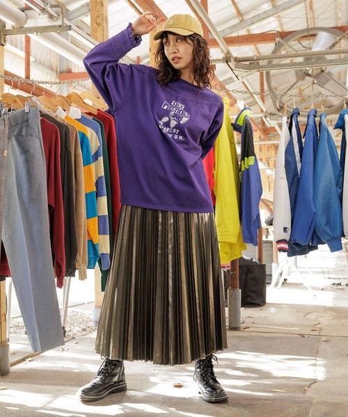 niko and...（ニコアンド）の「CAVAメタリックプリーツスカート（スカート・レディース・グレー/ピンク/ダークブルー/アイボリー・FREE）」の11枚目の写真