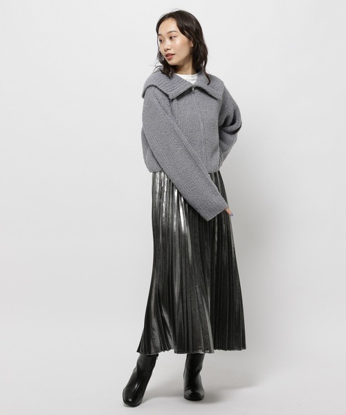 niko and...（ニコアンド）の「CAVAメタリックプリーツスカート（スカート・レディース・グレー/ピンク/ダークブルー/アイボリー・FREE）」の16枚目の写真