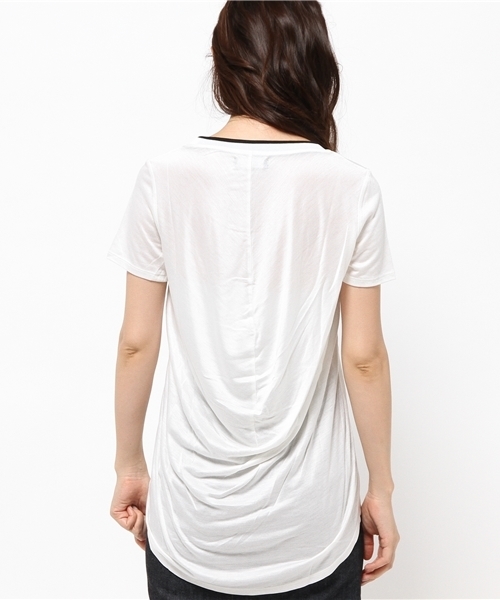 5351 POUR LES FEMMES(ゴーサンゴーイチプールファム)の「異素材天竺BACKドレープ(Tシャツ/カットソー・レディース・ブルー/ホワイト/ブラック・FREE)」の10枚目の写真
