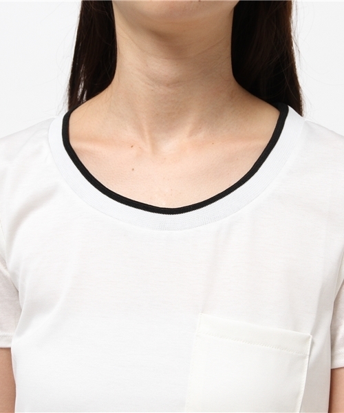 5351 POUR LES FEMMES(ゴーサンゴーイチプールファム)の「異素材天竺BACKドレープ(Tシャツ/カットソー・レディース・ブルー/ホワイト/ブラック・FREE)」の12枚目の写真