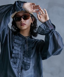 GEVS. | ＜大きいサイズ＞ フリルシアーブラウス GEVS.(シャツ/ブラウス)