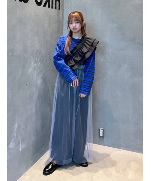 niko and...（ニコアンド）の「セルフカットシアーカバーパンツ（その他パンツ・レディース・オフホワイト/ブラック/グレー・MEDIUM/LONG）」の22枚目の写真