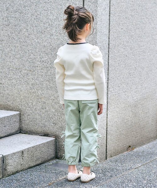 apres les cours(アプレレクール)の「サイドリボンパラシュートパンツ(その他パンツ・キッズ・アイボリー/カーキ・90/100/110/120/130/140)」の10枚目の写真