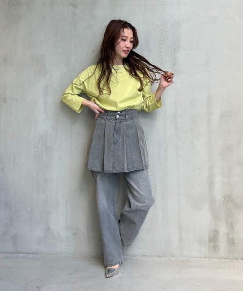 y/m（イム）の「バックスリットロンT（Tシャツ/カットソー・レディース・ブラック/オフホワイト/イエロー/パープル・FREE）」の7枚目の写真