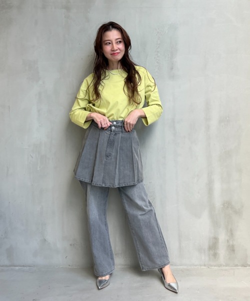 y/m（イム）の「バックスリットロンT（Tシャツ/カットソー・レディース・ブラック/オフホワイト/イエロー/パープル・FREE）」の6枚目の写真