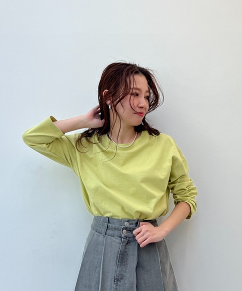 y/m（イム）の「バックスリットロンT（Tシャツ/カットソー・レディース・ブラック/オフホワイト/イエロー/パープル・FREE）」の16枚目の写真