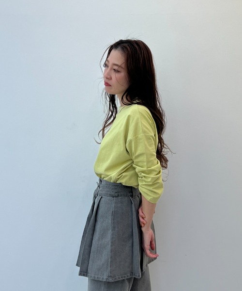 y/m（イム）の「バックスリットロンT（Tシャツ/カットソー・レディース・ブラック/オフホワイト/イエロー/パープル・FREE）」の11枚目の写真
