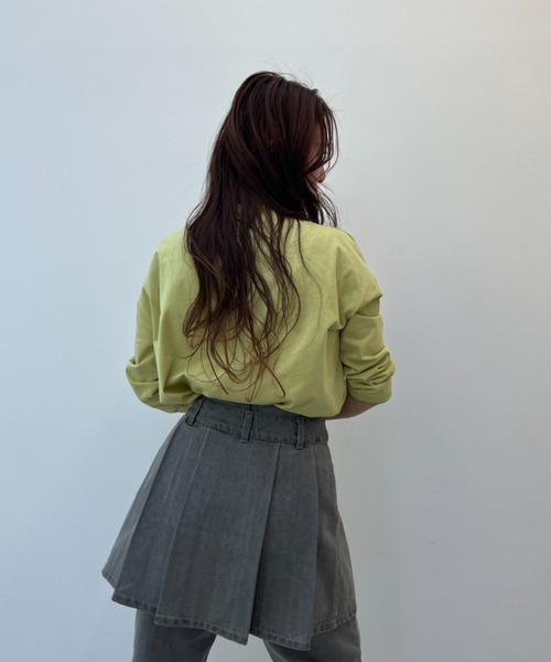 y/m（イム）の「バックスリットロンT（Tシャツ/カットソー・レディース・ブラック/オフホワイト/イエロー/パープル・FREE）」の15枚目の写真